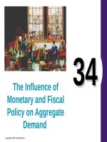 Lecture Principles of economics - Chapter 34: The influence of monetary and fiscal policy on aggregate demand