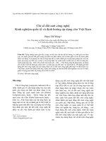 Chỉ số đổi mới công nghệ Kinh nghiệm quốc tế và định hướng áp dụng cho Việt Nam