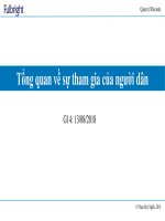 Bài giảng Quản trị nhà nước - Bài 14: Tổng quan về sự tham gia của người dân