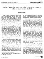 Ý kiến đề nghị của công ty cổ phần ô tô Xuân Kiên VINAXUKI về chính sách nội địa hóa ô tô