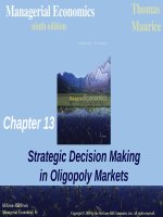 Lecture Managerial economics (Ninth edition): Chapter 13 – Thomas, Maurice