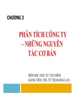 Bài giảng môn Đầu tư tài chính: Chương 3 - ThS. Từ Thị Hoàng Lan