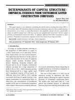 Determinants of capital structure: Empirical evidence from Vietnamese listed construction companies