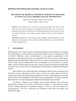 The effect of tropical monsoon climate on the karst activity in Cam Lo District–Quang Tri Province