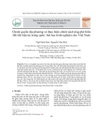 Chính quyền địa phương và thực hiện chính sách ứng phó biến đổi khí hậu tại trung quốc: bài học kinh nghiệm cho Việt Nam