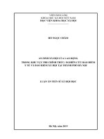 An sinh xã hội của lao động trong khu vực phi chính thức Nghiên cứu bảo hiểm y tế và bảo hiểm xã hội tại Thành phố Hà Nội