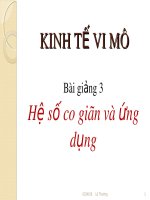 Bài giảng Kinh tế vi mô: Chương 3 - Lê Phương