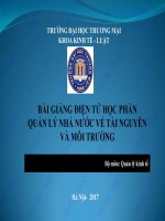 Bài giảng điện tử học phần Quản lý nhà nước về tài nguyên và môi trường: Chương 1 – ĐH Thương mại