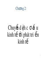 Bài giảng Kinh tế phát triển - Chương 2: Chuyển dịch cơ cấu kinh tế với phát triển kinh tế