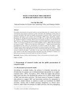 Policy for public procurement of research results in Vietnam