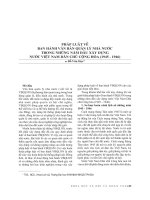 Pháp luật về ban hành văn bản quản lý nhà nước trong những năm đầu xây dựng nước Việt Nam dân chủ cộng hòa (1945-1946)