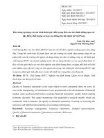 Khả năng áp dụng các mô hình đánh giá chất lượng báo cáo tài chính thông qua các đặc điểm chất lượng cơ bản của thông tin tài chính tại Việt Nam