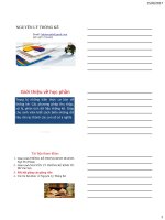 Bài giảng Nguyên lý thống kê - ThS Hà Thị Kiều Oanh