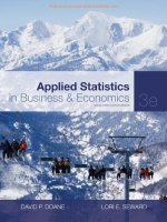 Ebook Applied statistics - In business and economics (3E): Part 1