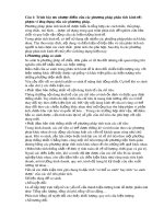 Câu 1: Trình bày ưu nhược điểm của các phương pháp phân tích kinh tế, phạm vi ứng dụng của các phương pháp