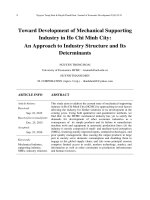 Toward development of mechanical supporting industry in Ho Chi Minh city: An approach to industry structure and its determinants