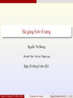 Bài giảng Kinh tế lượng: Chương 5 - Nguyễn Thị Nhung (ĐH Thăng Long)
