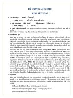 Đề cương môn học: Kinh tế vi mô 1