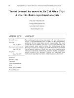 Travel demand for metro in Ho Chi Minh City: A discrete choice experiment analysis