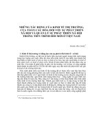 Những tác động của kinh tế thị trường, của toàn cầu hóa đối với sự phát triển xã hội và quản lý sự phát triển xã hội trong tiến trình đổi mới ở Việt Nam
