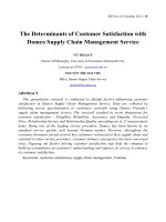 The determinants of customer satisfaction with Damco supply chain management service