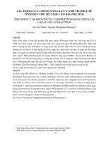 Tác động của chỉ số năng lực cạnh tranh cấp tỉnh đến thu hút FDI vào địa phương