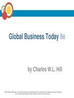 Lecture Global business today (8/e): Chapter 1 - Charles W.L. Hill