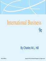 Lecture International business (9e): Chapter 12 - Charles W.L. Hill