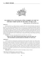 Tác động của cách mạng công nghiệp lần thứ tư tới phát triển kinh tế tri thức ở Việt Nam