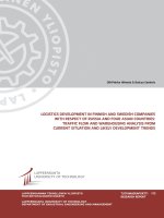 Logistics development in finnish and swedish companies with respect of russia and four asian countries: Traffic flow and warehousing analysis from current situation and likely development