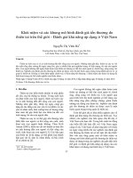 Khái niệm và các khung mô hình đánh giá tổn thương do thiên tai trên thế giới - Đánh giá khả năng áp dụng ở Việt Nam