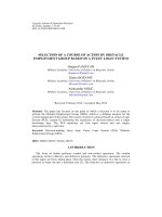 Selection of a course of action by obstacle employment group based on a fuzzy logic system