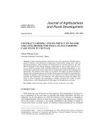 Contract farming and its impact on income and livelihoods for small scale farmers: Case study in Vietnam