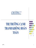 Bài giảng Kinh tế vi mô: Chương 7 - ThS. Võ Thị Thúy Hoa