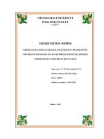 DIFFICULTIES AND SUGGESTED SOLUTIONS IN TRANSLATING CONTRACTS OF HOANG HA  INVESTMENT AND DEVELOPMENT CONSULTANCY CONSTRUCTION CO, LTD 
