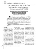 Tác động tỷ giá hối đoái và thu nhập quốc dân đến cán cân thương mại: Tiếp cận theo mô hình VECM