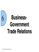 Lecture International business - Chapter 6: Business-government trade relations