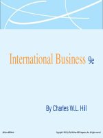 Lecture International business (9e): Chapter 3 - Charles W.L. Hill