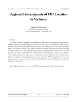 Regional determinants of FDI location in Vietnam