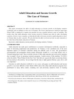 Adult education and income growth the case of Vietnam