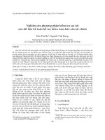 Nghiên cứu phương pháp kiểm tra sai sót của dữ liệu kế toán hỗ trợ kiểm toán báo cáo tài chính