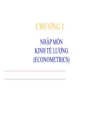 Bài giảng Kinh tế lượng: Chương 1 - ĐH Bách khoa Hà Nội