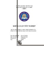 luận văn hệ thống thông tin kinh tế HOÀN THIỆN và PHÁT TRIỂN WEBSITE của CÔNG TY TNHH THƢƠNG mại và kỹ THUẬT GIA bảo 