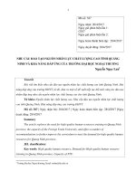 Nhu cầu đào tạo nguồn nhân lực chất lượng cao tỉnh Quảng Ninh và khả năng đáp ứng của trường Đại học Ngoại thương