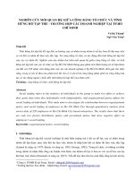 Nghiên cứu mối quan hệ giữa công bằng tổ chức với tính hững hờ tập thể - trường hợp các doanh nghiệp tại Tp.Hồ Chí Minh