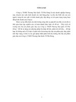 luận văn kinh tế luật phát triển thị trường tiêu thụ sản phẩm giày dép của công ty TNHH thương mại quốc tế phú hưng 