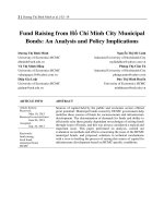 Fund raising from Hồ Chí Minh city municipal bonds: An analysis and policy implications