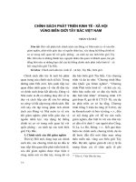 Chính sách phát triển kinh tế  - xã hội vùng biên giới Tây Bắc Việt Nam