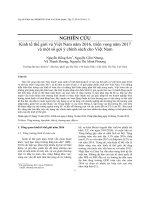 Kinh tế thế giới và Việt Nam năm 2016, triển vọng năm 2017 và một số gợi ý chính sách cho Việt Nam