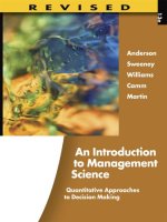 Ebook An introduction to management science - Quantitative approaches to decision making (13th edition): Part 1